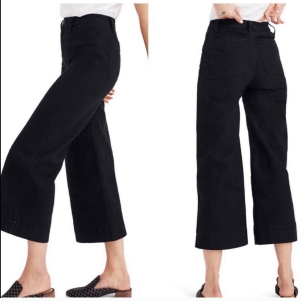 Madewell Emmett Wide Leg Crop - Black